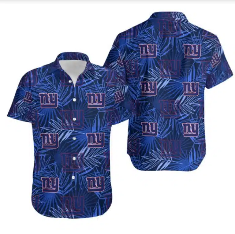 Combo New York Giants Button-Up Shirt & Men Shorts RK97