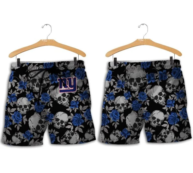 Combo New York Giants Button-Up Shirt & Men Shorts RJ57 - Image 2
