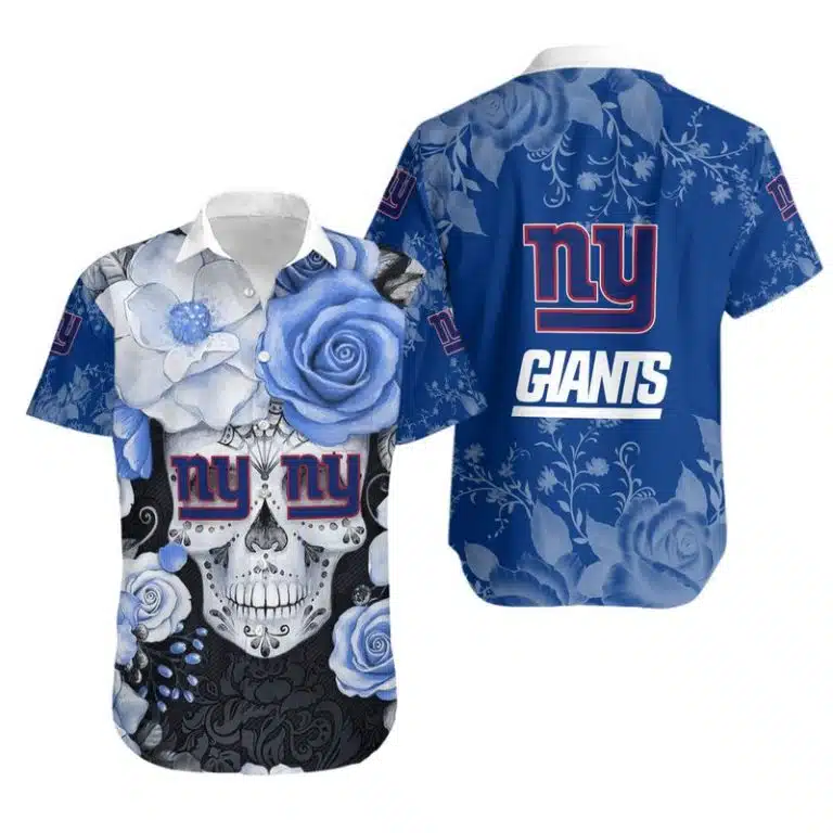 Combo New York Giants Button-Up Shirt & Men Shorts WP66