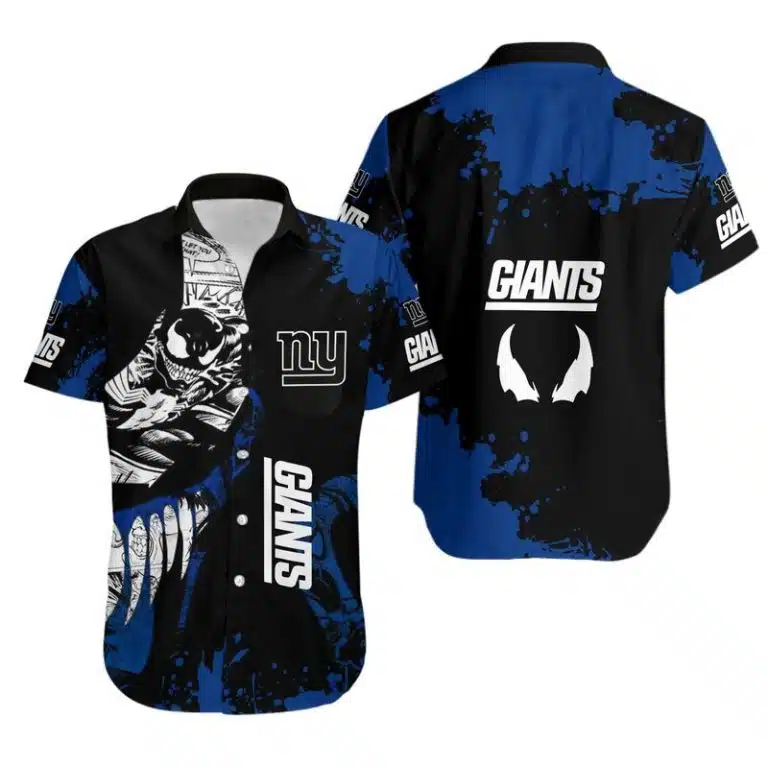 Combo New York Giants Button-Up Shirt & Men Shorts OT63
