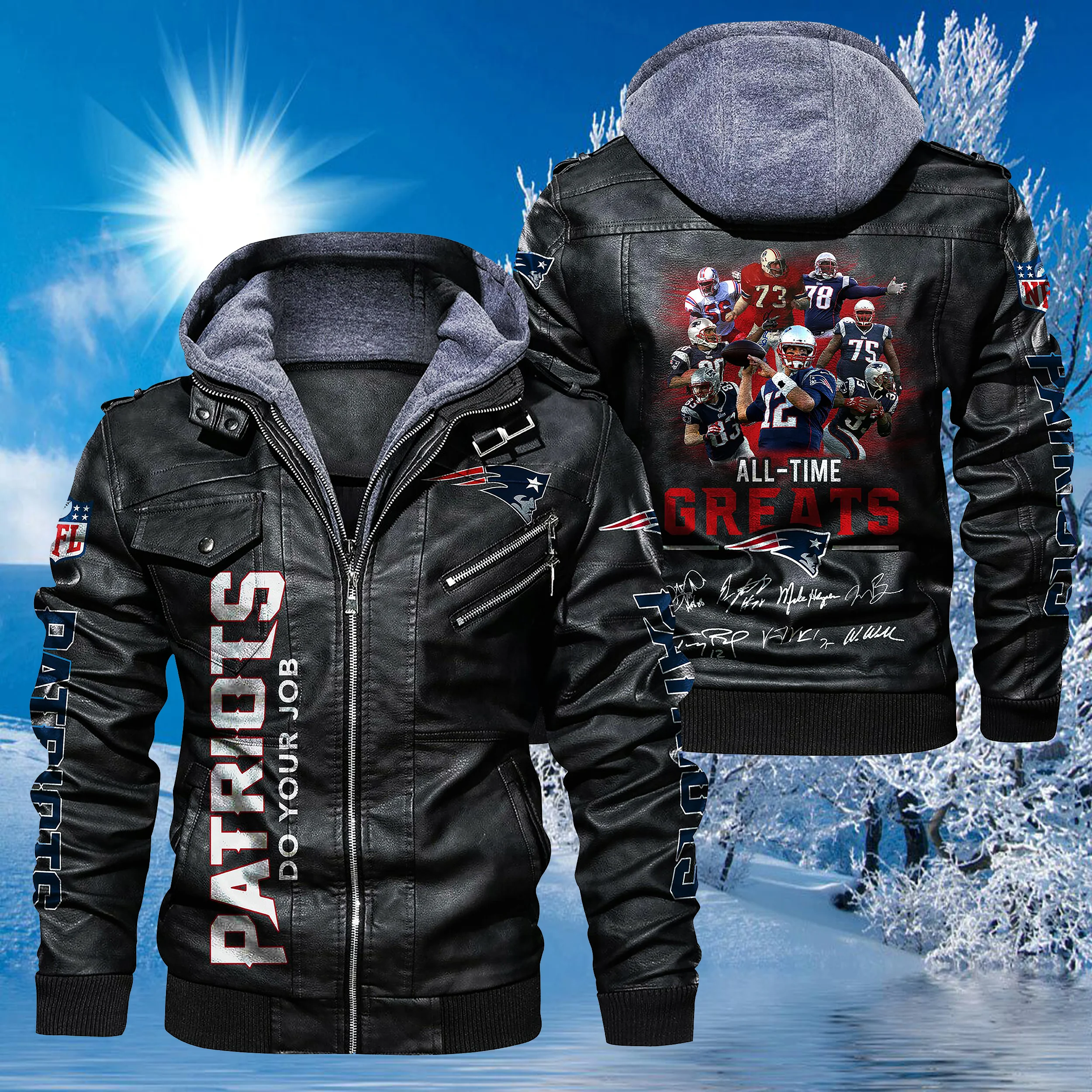 New England Patriots Leather Jacket XG13