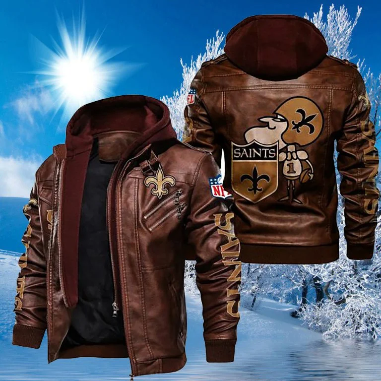 New Orleans Saints Leather Jacket TL64 - Image 2