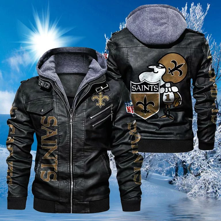 New Orleans Saints Leather Jacket TL64