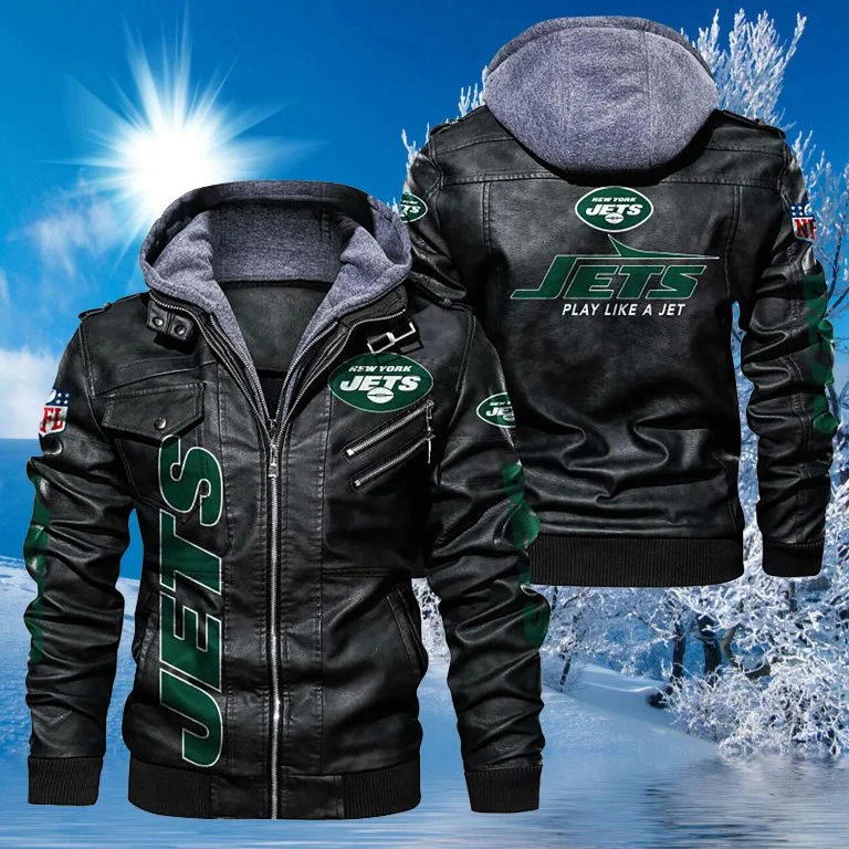New York Jets Leather Jacket KL85