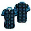 Combo Carolina Panthers Button-Up Shirt & Men Shorts KE27