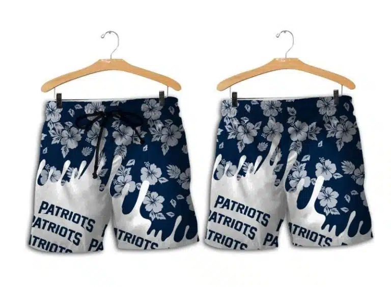 Combo New England Patriots Button-Up Shirt & Men Shorts NC66 - Image 2
