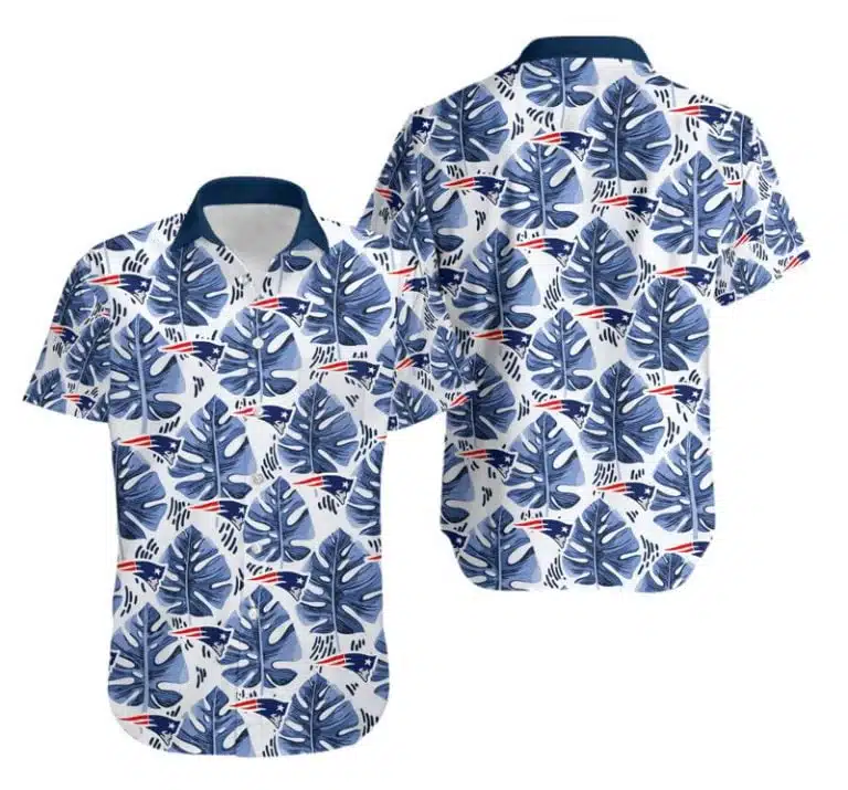 Combo New England Patriots Button-Up Shirt & Men Shorts XJ43