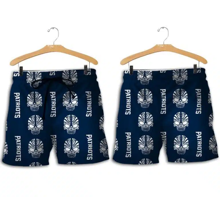 Combo New England Patriots Button-Up Shirt & Men Shorts SK13 - Image 2