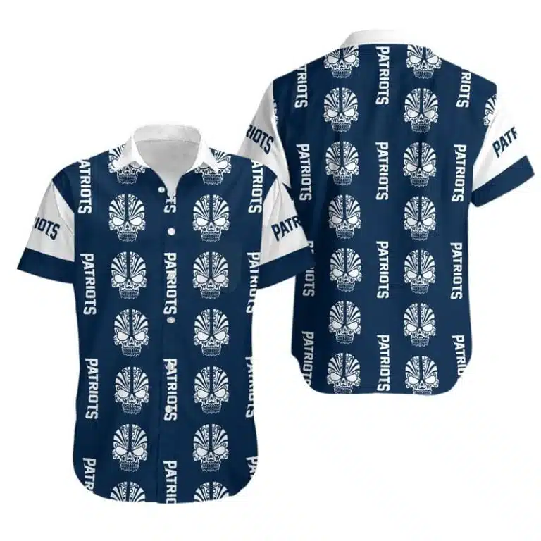 Combo New England Patriots Button-Up Shirt & Men Shorts SK13