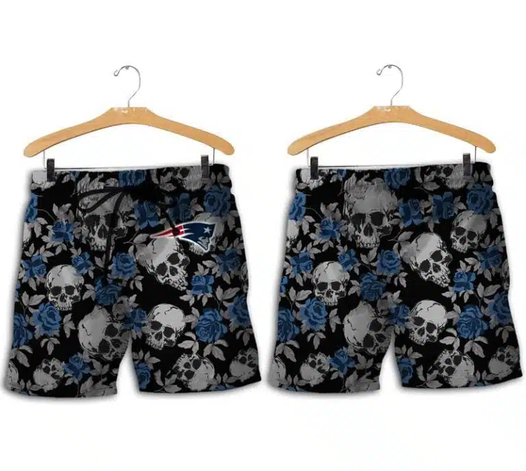 Combo New England Patriots Button-Up Shirt & Men Shorts EH31 - Image 2