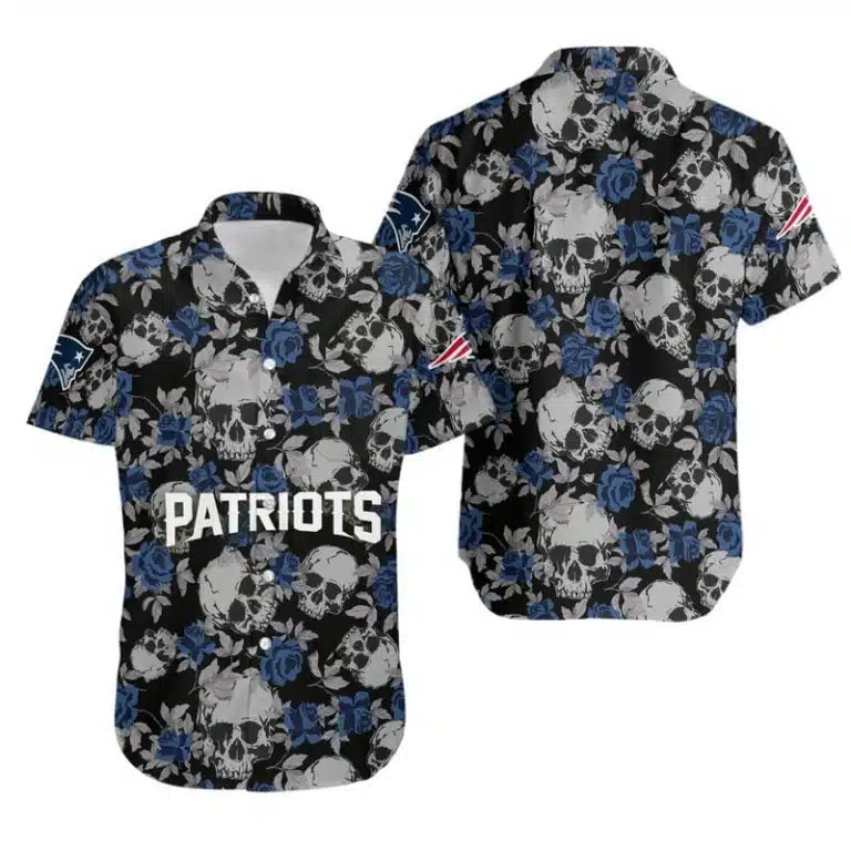 Combo New England Patriots Button-Up Shirt & Men Shorts EH31