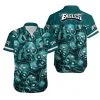 Combo Philadelphia Eagles Button-Up Shirt & Men Shorts KW24