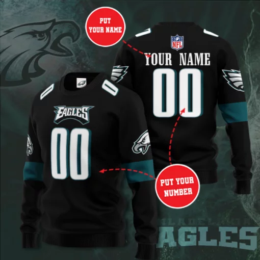 Custom Your Name Philadelphia Eagles RG74