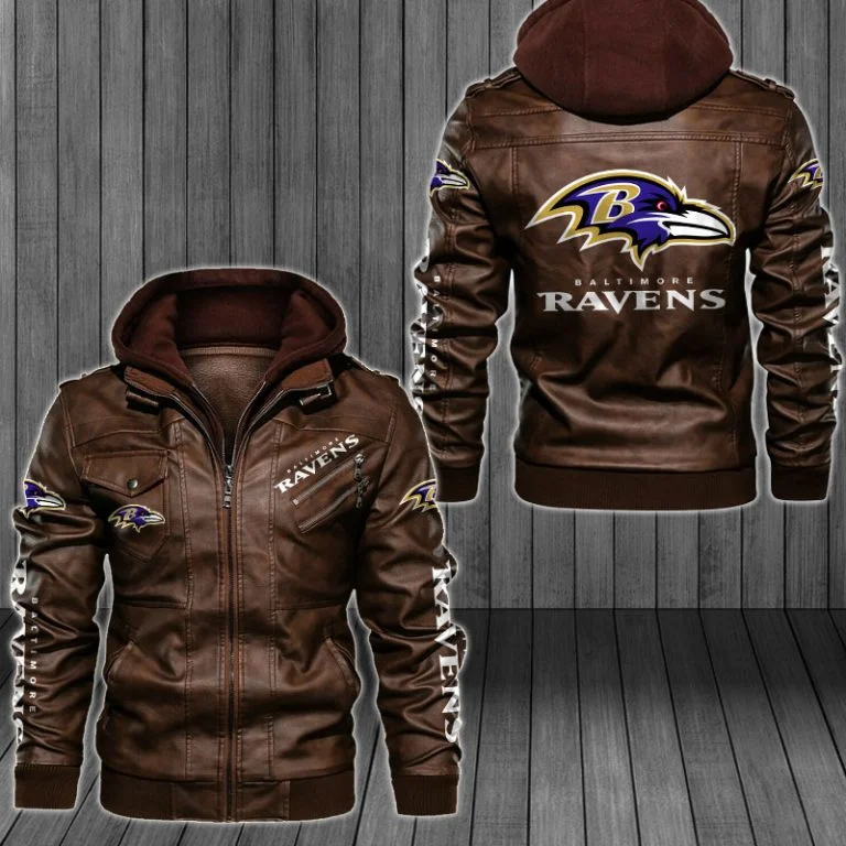 Baltimore Ravens Leather Jacket HR27 - Image 2