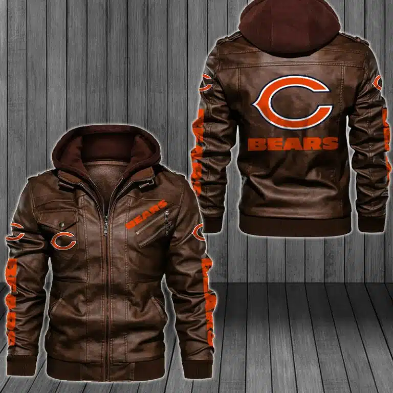 Chicago Bears Leather Jacket JK34 - Image 2