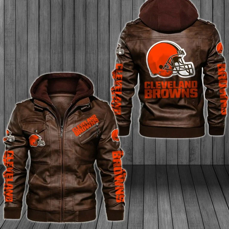 Cleveland Browns Leather Jacket HR23 - Image 2