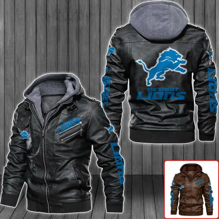 Detroit Lions Leather Jacket IT64