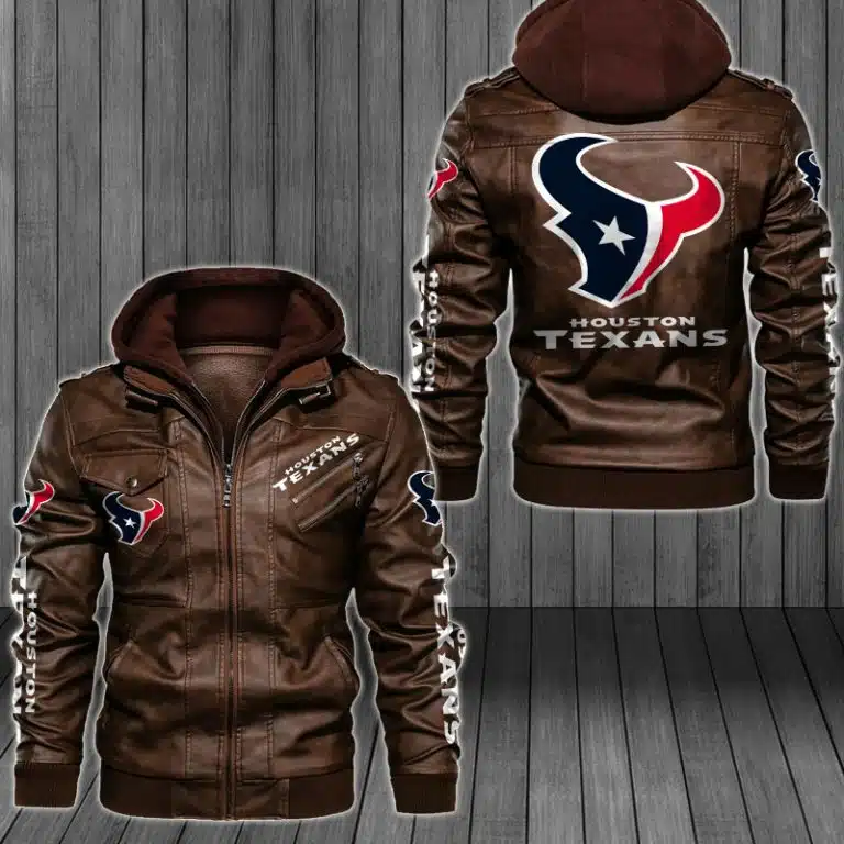 Houston Texans Leather Jacket BF95 - Image 2