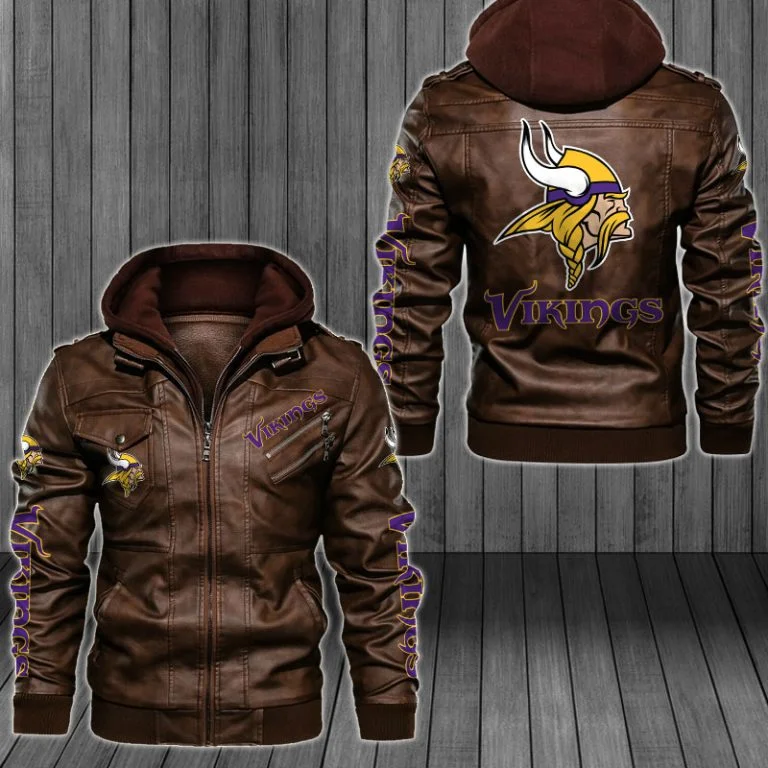 Minnesota Vikings Leather Jacket  RK73 - Image 2