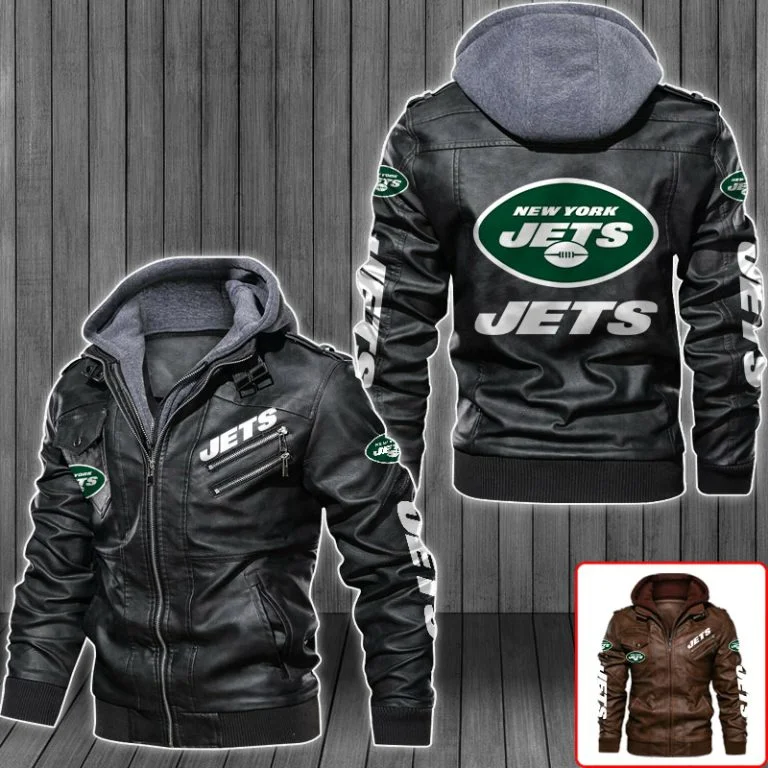 New York Jets Leather Jacket RU75