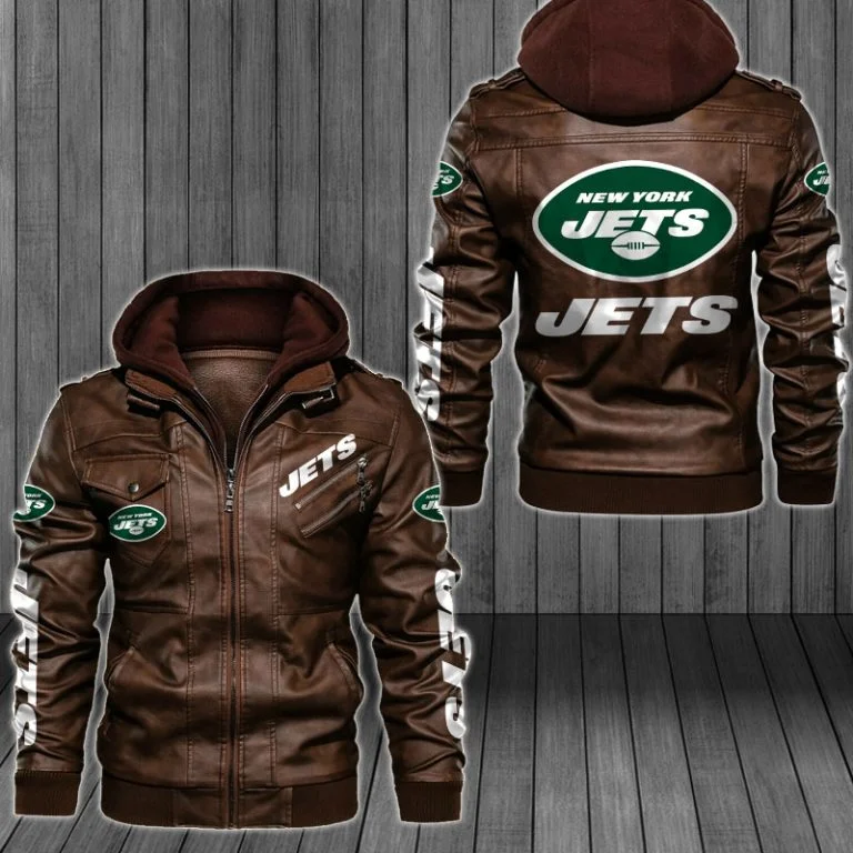 New York Jets Leather Jacket RU75 - Image 2