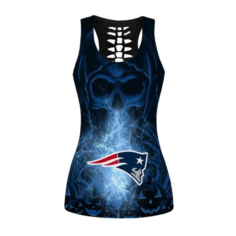 New England Patriots Women's Hollow Out Tank Top + Legging KH23 - Image 2