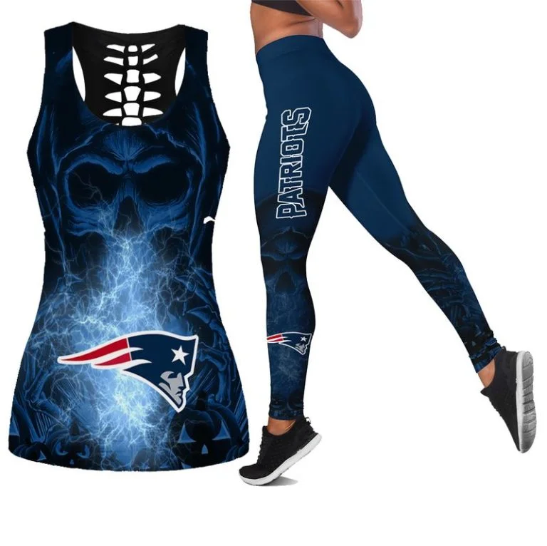 New England Patriots Women's Hollow Out Tank Top + Legging KH23