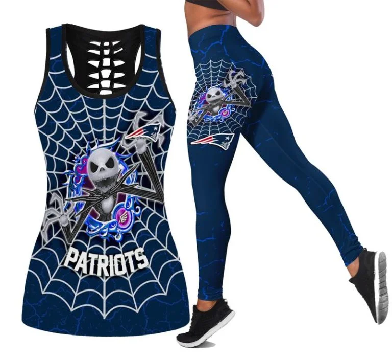 New England Patriots Women's Hollow Out Tank Top + Legging KF33