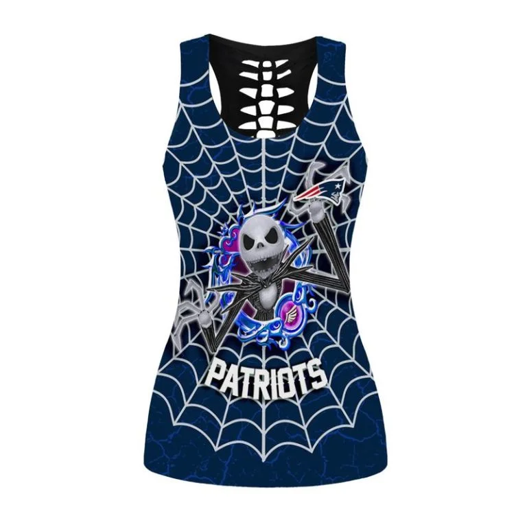New England Patriots Women's Hollow Out Tank Top + Legging KF33 - Image 2