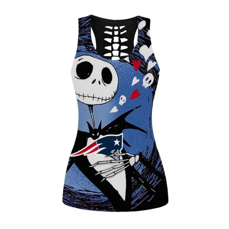 New England Patriots Women's Hollow Out Tank Top + Legging JF23 - Image 2