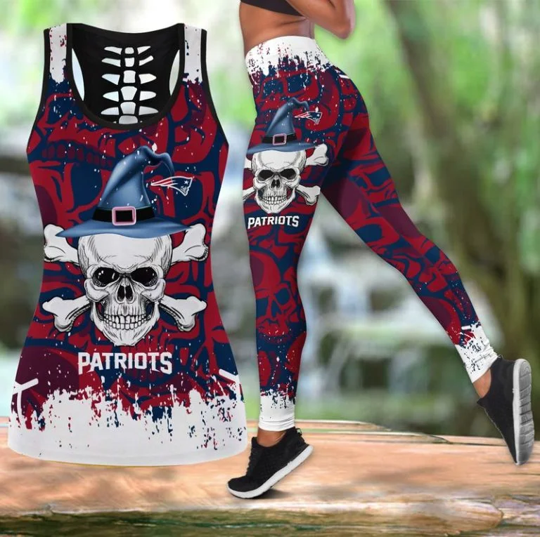 New England Patriots Women's Hollow Out Tank Top + Legging JG69