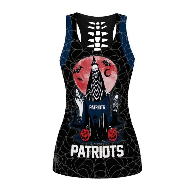 New England Patriots Women's Hollow Out Tank Top + Legging KR36 - Image 2