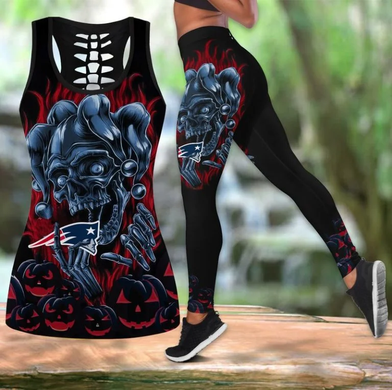 New England Patriots Women's Hollow Out Tank Top + Legging FK56