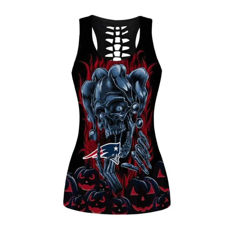 New England Patriots Women's Hollow Out Tank Top + Legging FK56 - Image 2