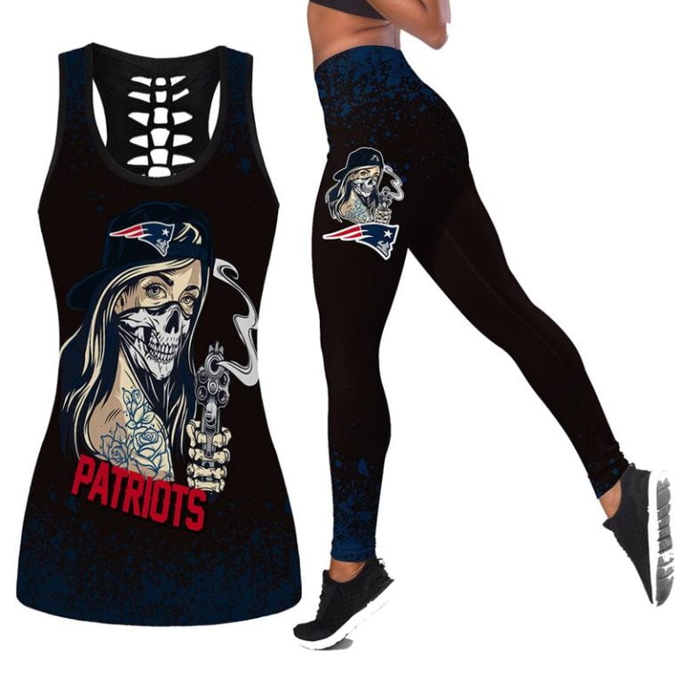 New England Patriots Women's Hollow Out Tank Top + Legging WO24