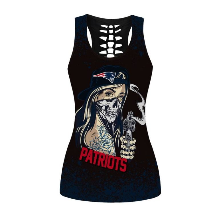 New England Patriots Women's Hollow Out Tank Top + Legging WO24 - Image 2