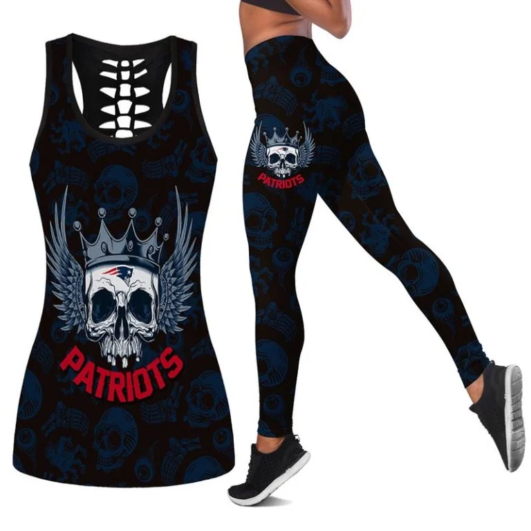 New England Patriots Women's Hollow Out Tank Top + Legging KF33