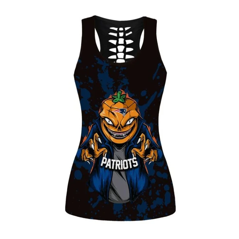 New England Patriots Women's Hollow Out Tank Top + Legging KD54 - Image 2