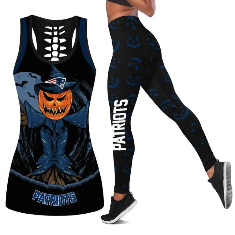 New England Patriots Women's Hollow Out Tank Top + Legging OT37
