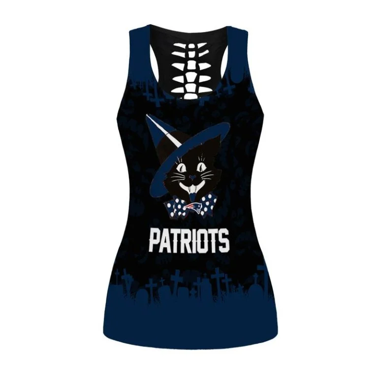 New England Patriots Women's Hollow Out Tank Top + Legging KY36 - Image 2
