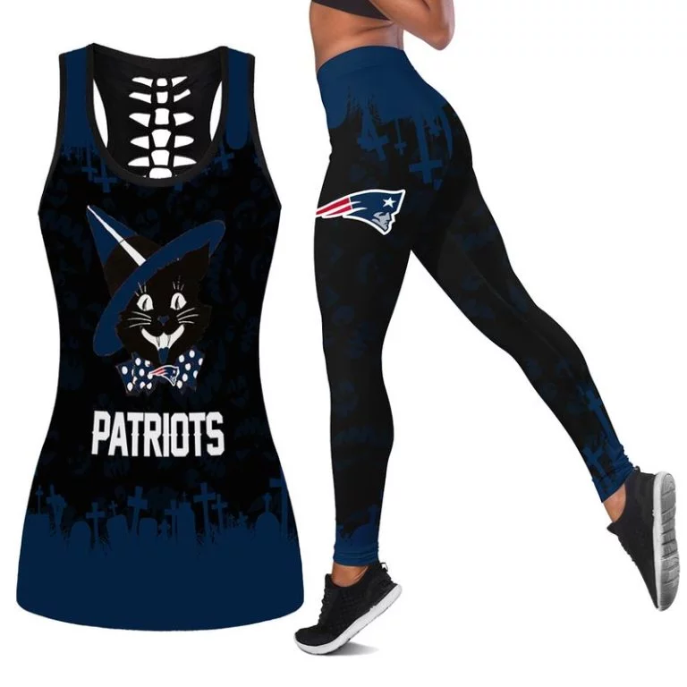 New England Patriots Women's Hollow Out Tank Top + Legging KY36