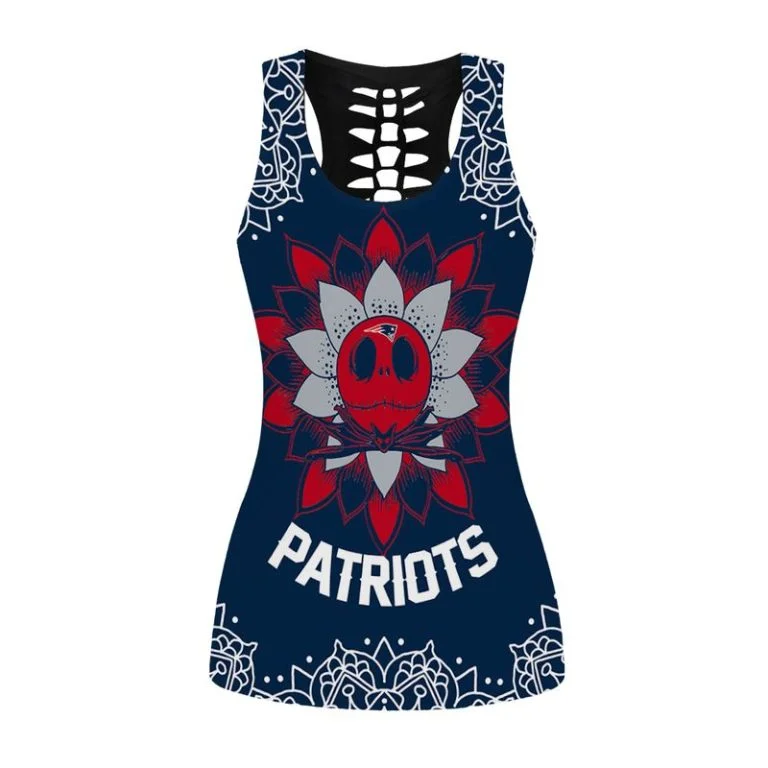 New England Patriots Women's Hollow Out Tank Top + Legging UF01 - Image 2