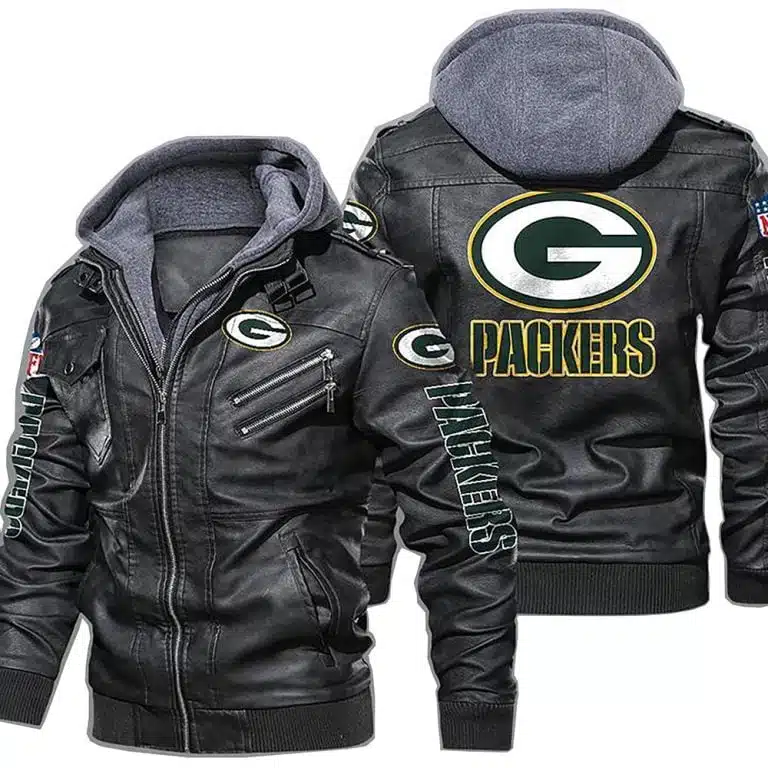 Green Bay Packers Leather Jacket KT74