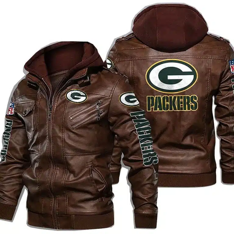 Green Bay Packers Leather Jacket KT74 - Image 2