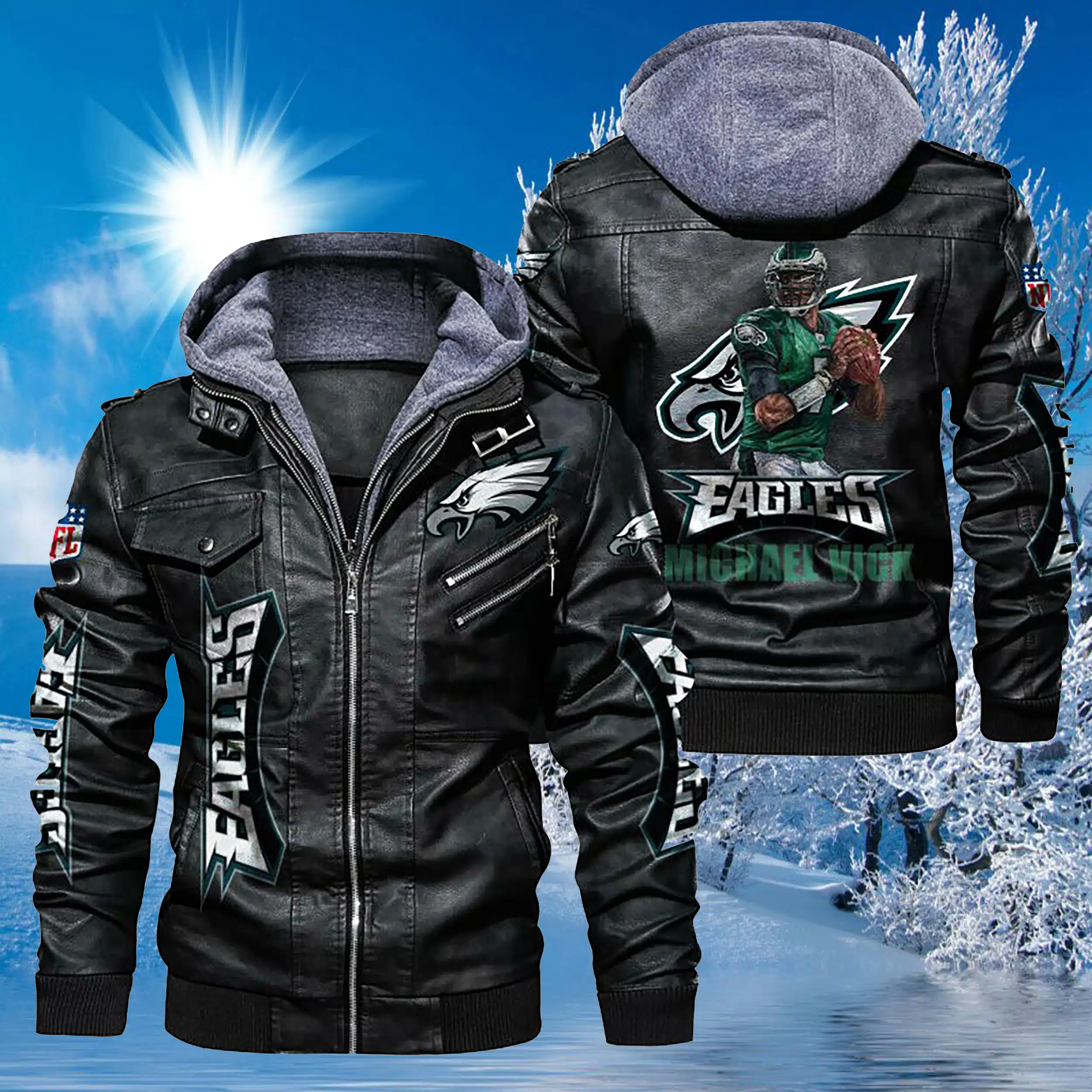 Philadelphia Eagles Leather Jacket FJ64