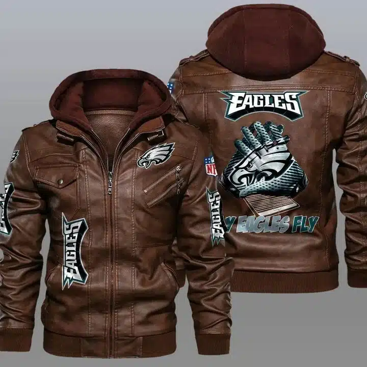 Philadelphia Eagles Leather Jacket YD73 - Image 2