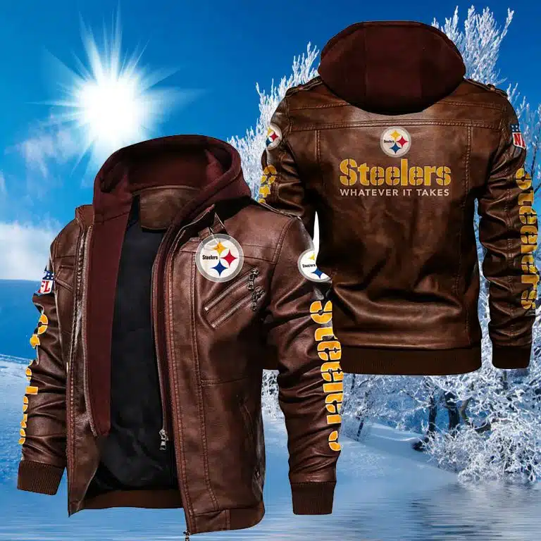 Pittsburgh Steelers Leather Jacket EH23 - Image 2