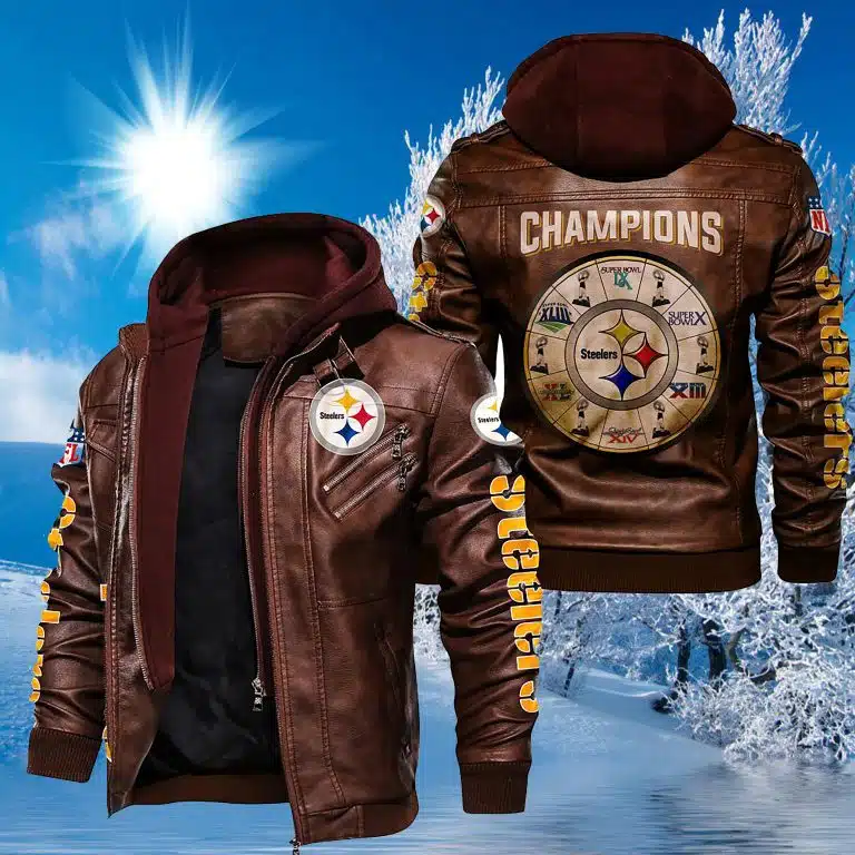 Pittsburgh Steelers Leather Jacket EH28 - Image 2