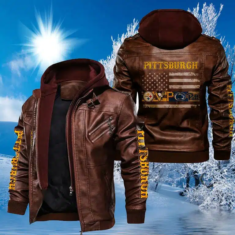 Pittsburgh Steelers Leather Jacket FE23 - Image 2
