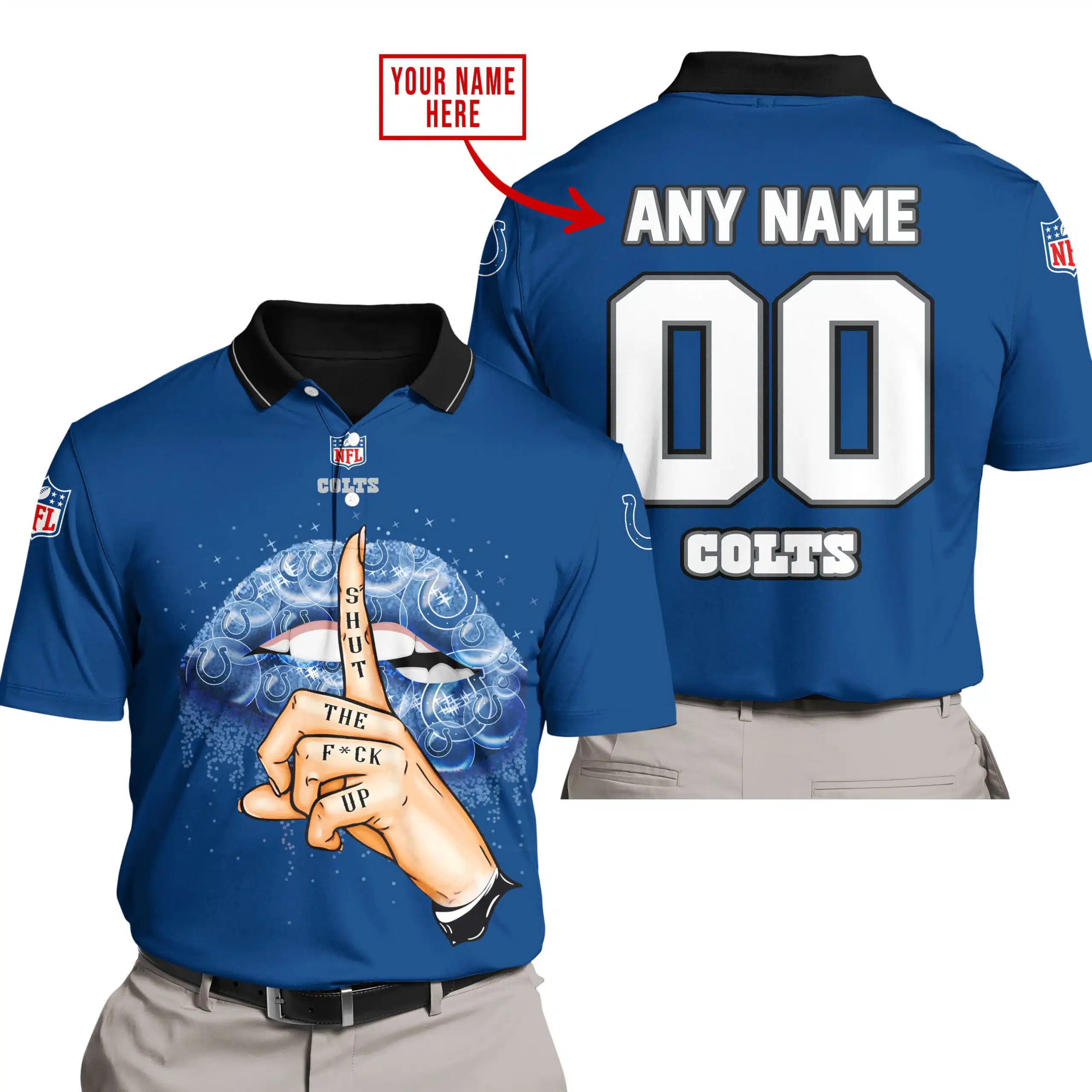 Shut The Fck Up | Indianapolis Colts | Custom Your Name - Image 4
